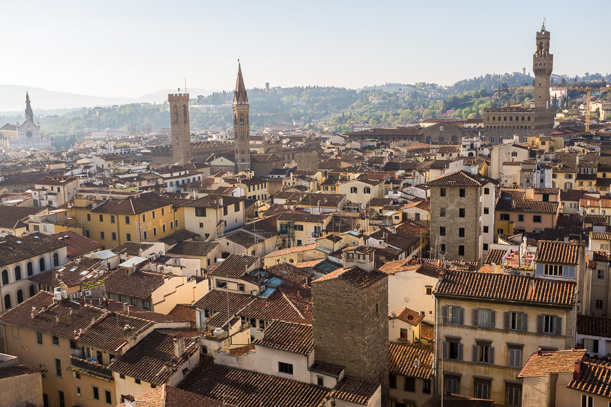 Vue depuis le campanile de la cathédrale Santa Maria del Fiore à Florence
