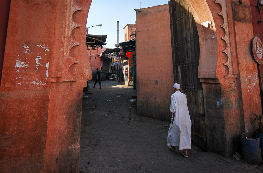 Dans les rues de Marrakech au Maroc