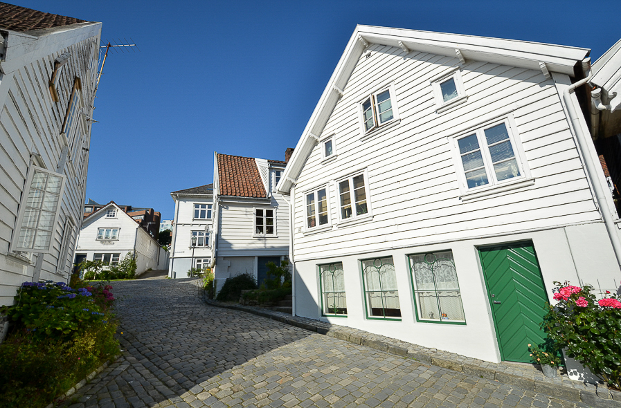 Maisons au port de Stavanger en Norvège