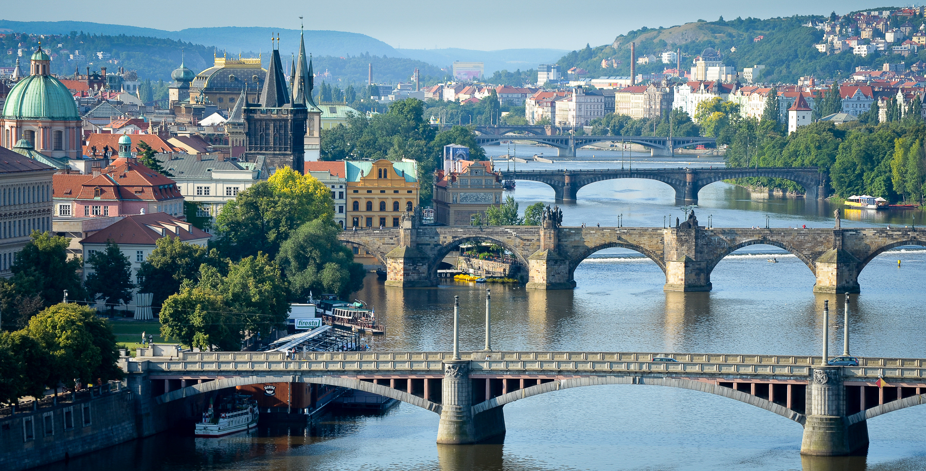 Fleuve Vltava à Prague en République Tchèque